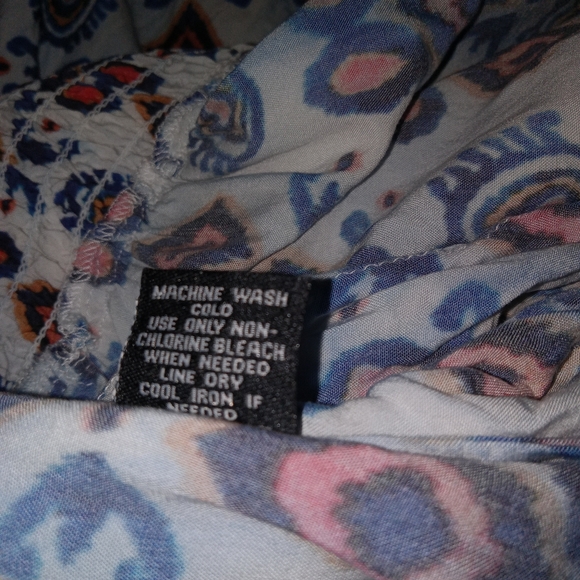 Tolani Collection Multi Colored Lightweight Boho Wide Pants 1X - Picture 7 of 9